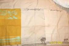 SCL RR Seaboard Coast Line RAILROAD SET OF 3 ORIGINAL Cloth Headrest Seat COVERS