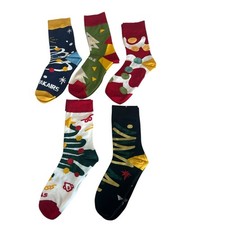 5 Pack Christmas Socks Womens Size 9-11 Crew Style Novelty New