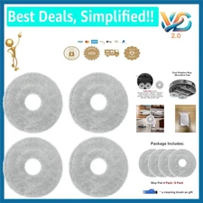 Dreame Compatible Robot Vacuum Pads 4 Pack for L10 Ultra/L10S Pro Ultra New