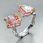Sweet color gem 6 ct Natural Tourmaline Ring 925 Sterling Silver Size 8 /R453718