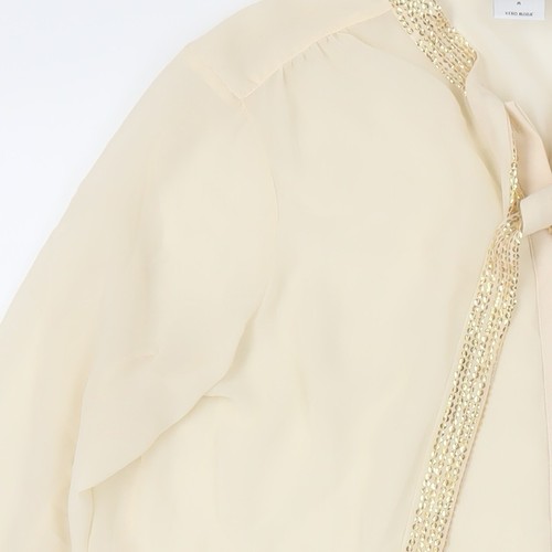 Blusa mediana de lentejuelas beige para mujer Vero Moda - Imagen 5 de 12