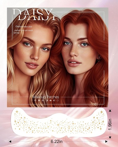 Glitter Freckles, Freckles Face Tattoo - 10 PCS Gold Sparkle - Picture 8 of 8