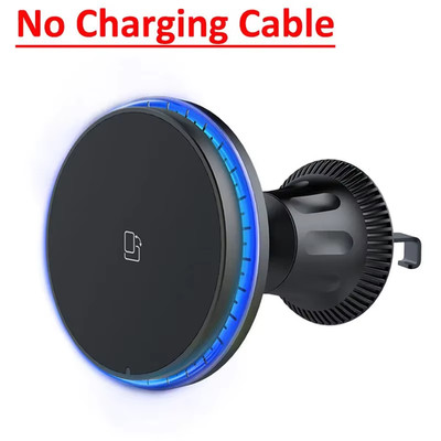 30W Magnetic Car Wireless Charger RGB for Iphone 12 13 14 15 Pro Max Macsafe Car