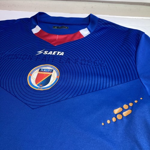 Saeta Herren Fußball Trikot Blau Haiti International Team Futbol Gr. M - Bild 2 von 11