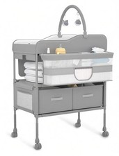 Portable Baby Changing Table W/ Safety Strap Guard Rails  Storage Solutions New