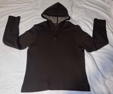 Banana Republic Hooded Sweater 1/4 Zip Brown Size L Unisex cHECK iT 