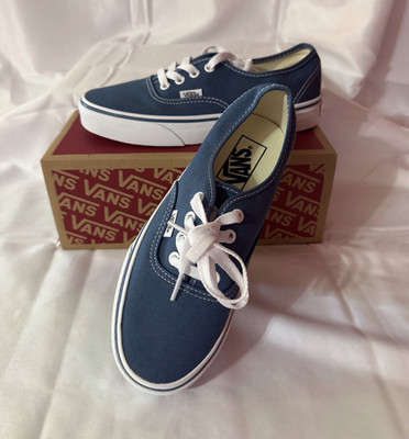 VANS Authentic Low Top Lace-Up Canvas Navy/White Sneakers VN000EE3NVY