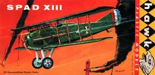 HAWK 1/48 SPAD XIII WW1 FRENCH BIPLANE FIGHTER Kit #617 (1958) USAS 94TH AERO SQ