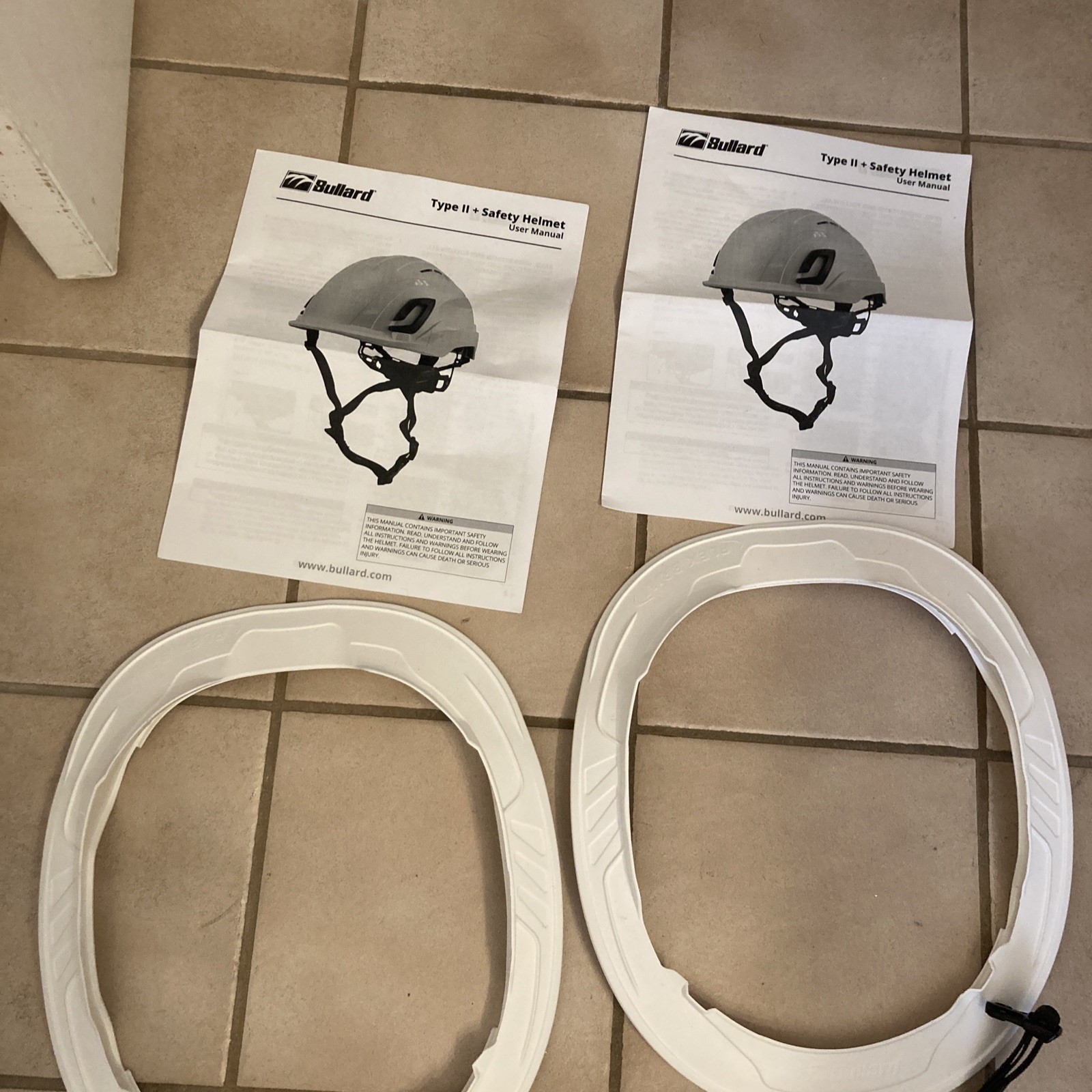 Set of 2 Bullard Vented Helmet Class E Hard Hat Type II + with Flex Brim READ