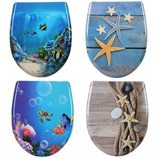 Soft Close Toilet Seat Quick Release Oval Shape Hinge Attached Bathroom WC