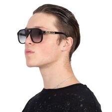 Gucci Gray Gradient Pilot Unisex Sunglasses GG1188S 002 58 GG1188S 002 58