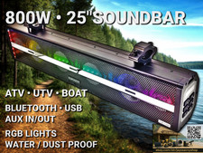800W 25" UTV Sound Bar Speaker, ATV/Boat/Golf Cart, Waterproof SoundBar Outdoor