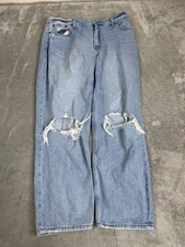 Abercrombie & Fitch The Mom High Rise Jeans Women’s Size 31 Blue Orange