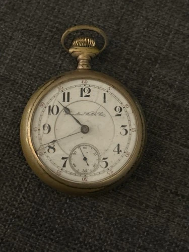 Antique 1899 Hamilton 21 Jewel Pocket Watch Running – Gold Filled –Needs Service