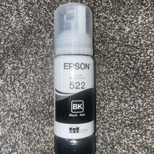 Genuine New Epson 522 Ecotank T522120-S Black Ink Bottle 65mL Exp 09/2028