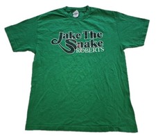 Wrestlemania 22 Vintage 2006 Jake The Snake Roberts Green T- Shirt WWE Size L