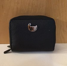 Buxton credit card and change purse Zip Around Wallet Black