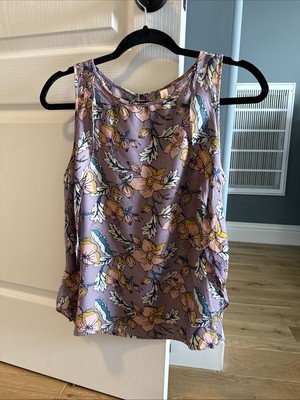 Purple Floral Fluttery Tank