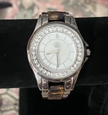 Premier Designs Tortoise Shell Silver Japan Movement Ladies Watch Serial PP1185