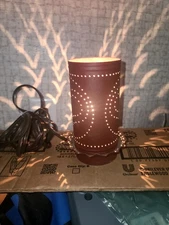 Colonial Tin Works Inc Primative Punched Tin Accent / Table Electric Lamp