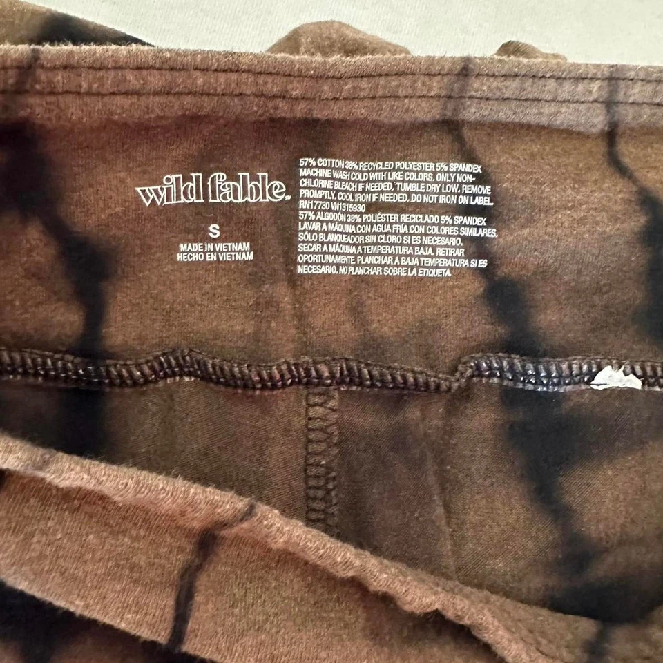 Leggings Mujer Talla Pequeña Reciclados Marrón Negro Tie Dye ÚNICOS Excelente Estado Foto 3 de 4