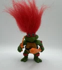 Vintage 1993 Teenage Mutant Ninja Turtles Trolls Raphael With Weapons And Belt