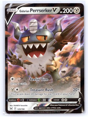 Galarian Perrserker V 129/196 Swsh11: Lost Origin Holo