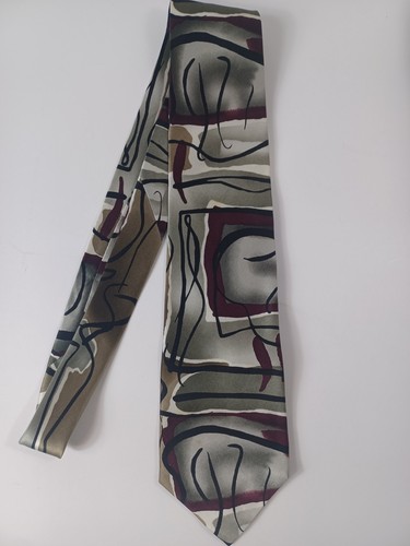 J. Garcia "Carousel" Collection 14 Abstract Geometric Silk Tie Lot 0f 2 VTG - Picture 9 of 9
