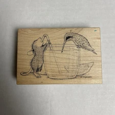 Stampa Rosa House Mouse Rubber Stamp Sweet Treat For Two Hummingbird Lemonade