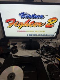 Sega Saturn Console Bundle w/ Virtua Fighter 2 & Daytona USA Tested Works Rare