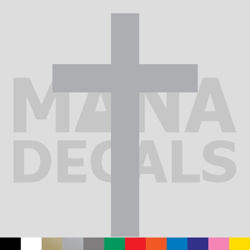 Cross Vinyl Die Cut Decal Sticker - Jesus Christ Christian Religious God Church - Picture 6 of 16