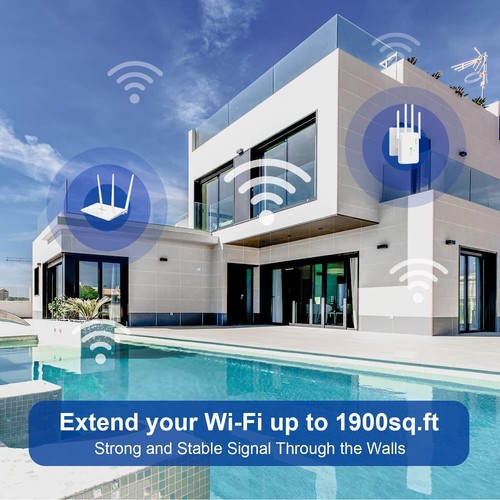 Wireless WLAN Repeater WLAN Verstärker Integrierte Steckdose 300-1200 Mbit/s - Bild 4 von 17