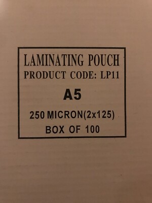 100 Stück A5 Laminierfolien Glanz 250 Mikron Kaschiermaschine Laminat Blätter