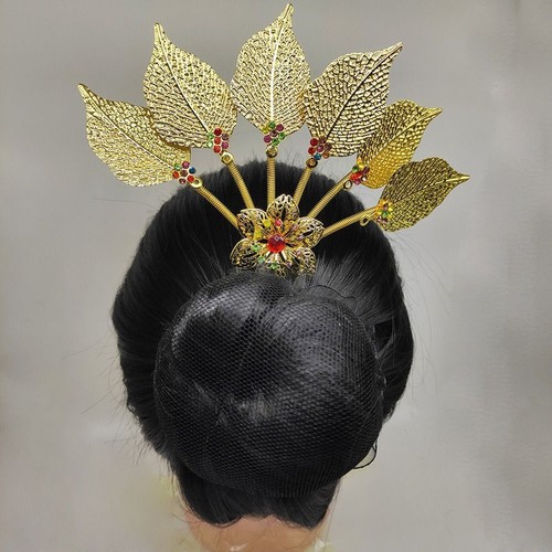Leaf Thai Headdress U Shape Hairpin  Ethnic Minorities Hair Accessories - Picture 14 of 19