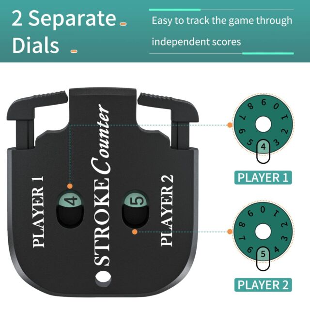2X Mini Portable Golf Score Shot Stroke Counter Clicker with Dial Resetting Tool OH11139
