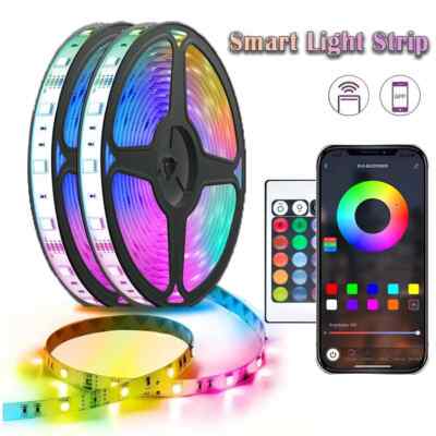 5M Led Light Strip Bluetooth App Control Remote Usb Plug Rgb For Tv Backlight