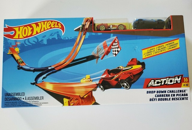 hot wheels drop down challenge track set