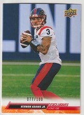 2023 UD CFL Vernon Adams Jr. EXCLUSIVES #84 BC Lions Oregon 077/100