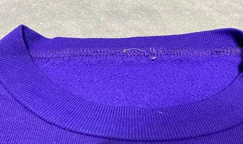 Vintage Unbranded Purple Ugly Tacky Christmas Sweatshirt JOY 100% Cotton GUC - Picture 5 of 5
