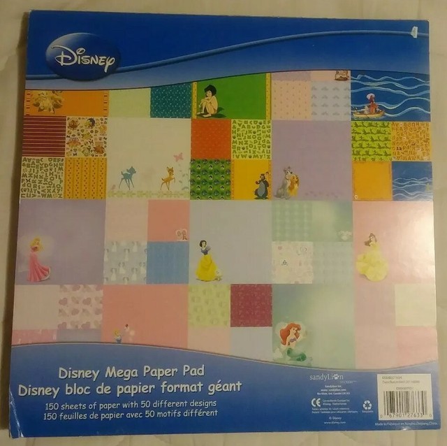 Disney Scrapbook Paper 150pgs 12X12 Disney Mega paper pad eBay