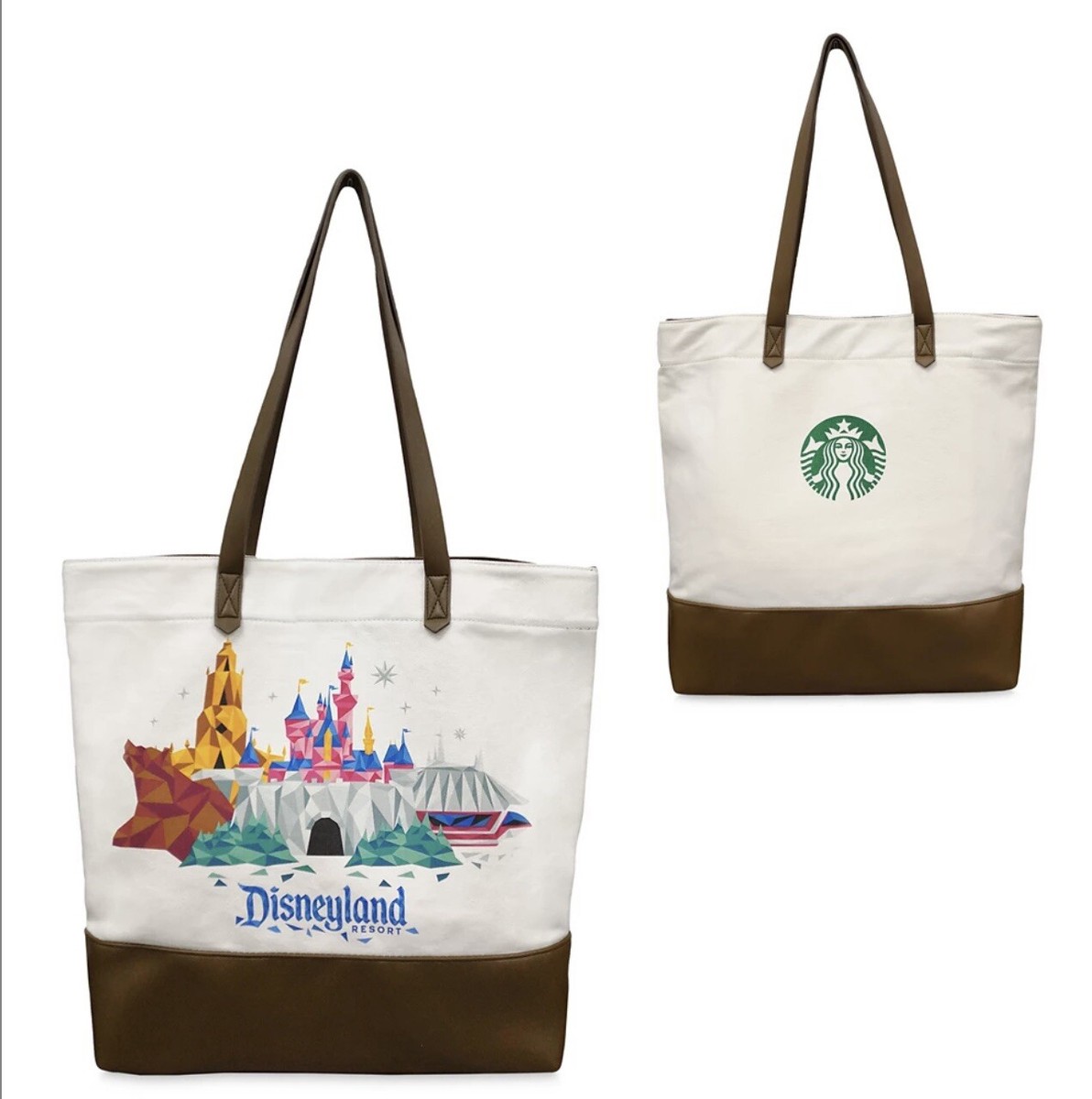 ☆Starbucks☆Disneyland Resort限定 パーク柄トートバッグ 2021 Disney Parks Disneyland Resort Starbucks Logo Iconic