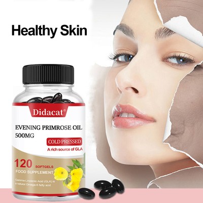 Evening Primrose Oil Capsules - Clears Skin And Supports Nerve & Heart Health