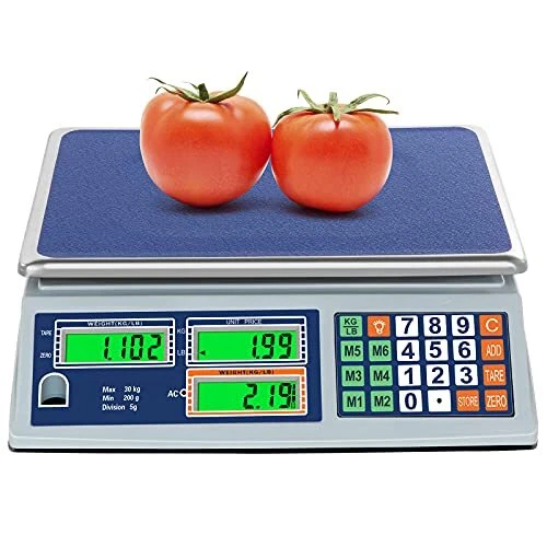 Bascula Digital 66 Ib 30 KG Comercial De Peso Balanza Cocina Para Pesar  Comida