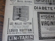 VUITTON malle armoire 245 publicité papier ILLUSTRATION 1923
