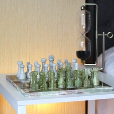 Marble Chess Set with Gift Case - Onyx and Wh...