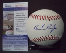 BRENDAN RODGERS #1 ROCKIES SIGNED ML BASEBALL SIGNATURE DEBUT JSA COA SD01044