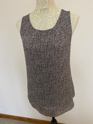 Camicetta senza maniche Ann Taylor Petite Small PS multicolore geometrica carriera - Foto 4 di 6