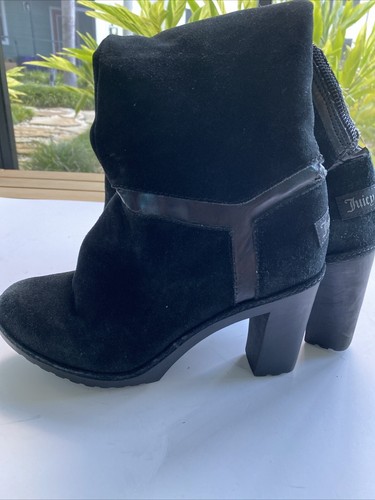 Juicy Couture Boots Knee High 8 Faux Fur Lined Rubber Heal And Sole Back Zip - Picture 5 of 5