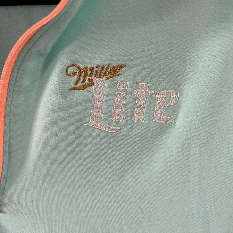 Women’s Nike Golf Miller Light Embroidered Blue And Peach Half-Zip Size M - Image 3 of 4