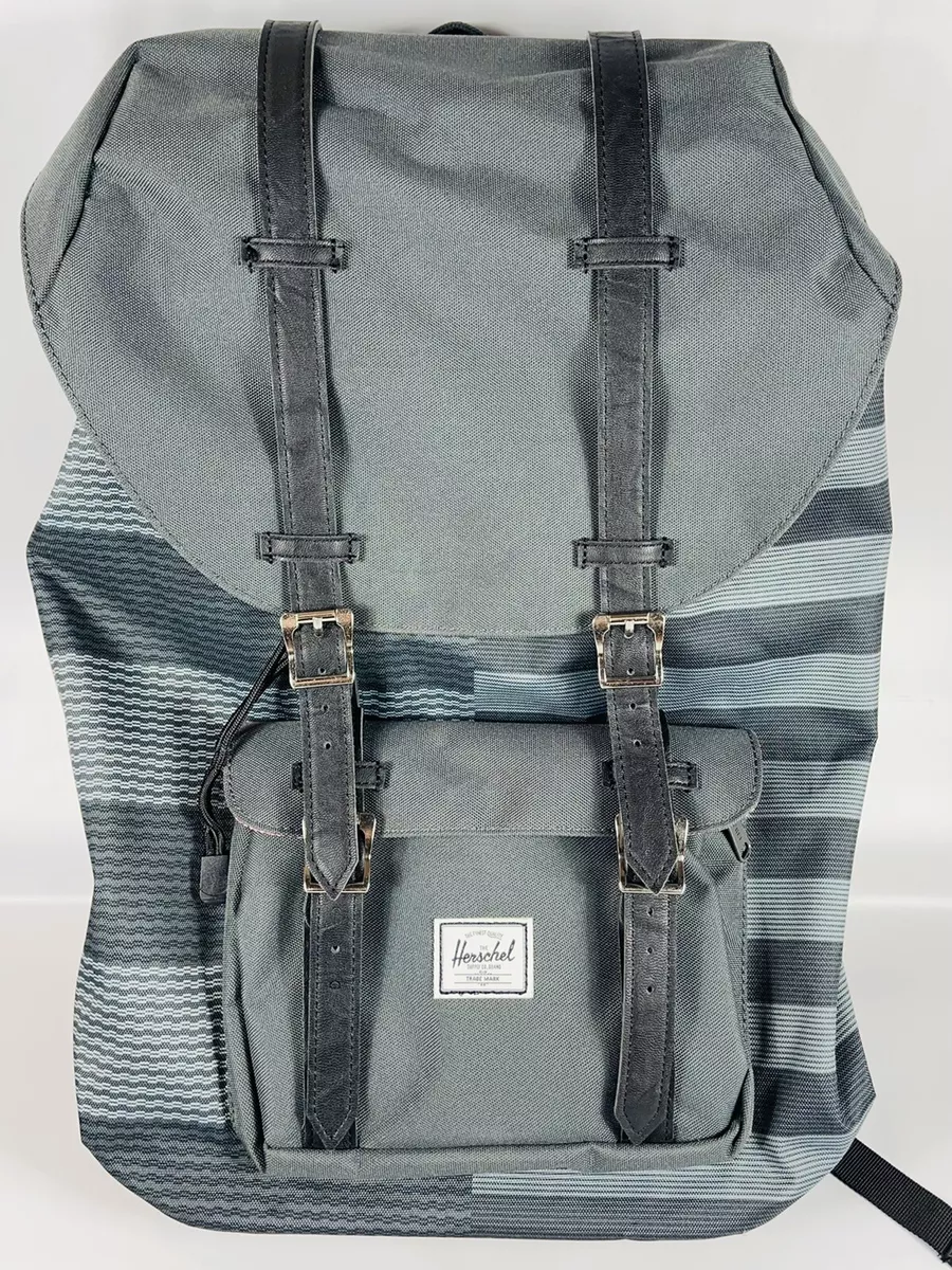 Herschel Little America Laptop Sleeve Large Backpack 25L Grey Black NWOT